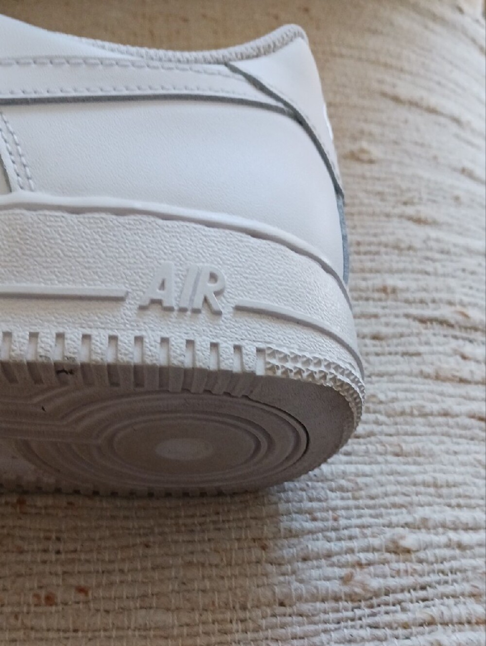 Classic All-White Leather Nike Air Sneakers - Picture 3 of 5